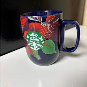 Starbucks Deep Blue Mug with White Accents